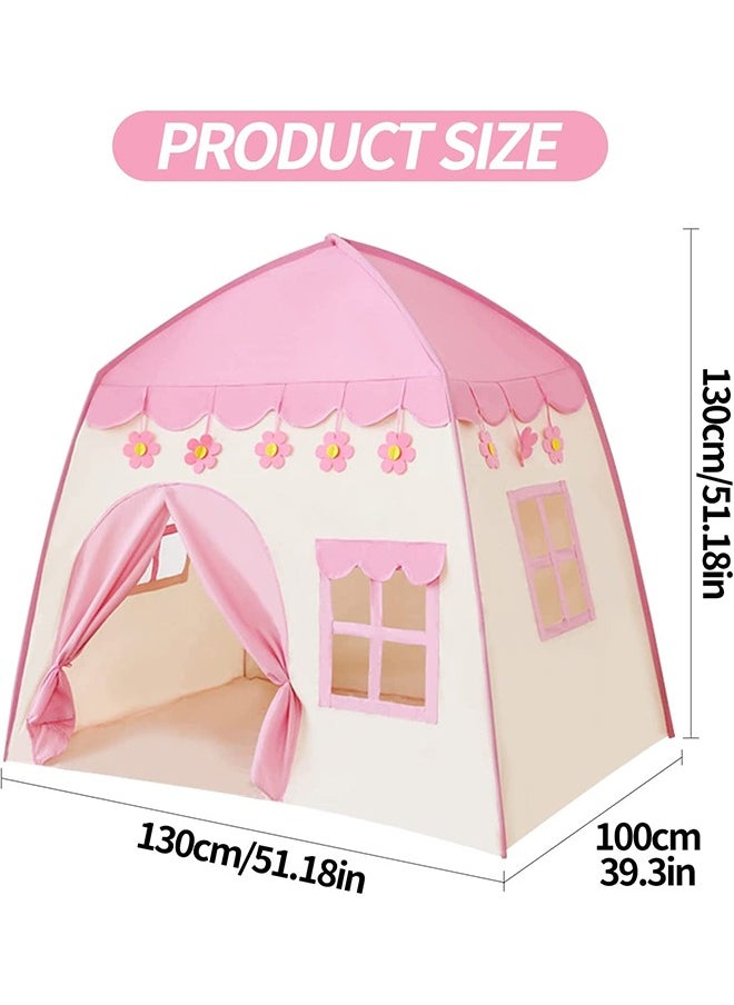 Children's Game Tent, Princess Castle Toy Tent, Large Fairy Tale House Gift Toys, Toddler Playhouse for Indoor and Outdoor Fairy Tent (Pink)