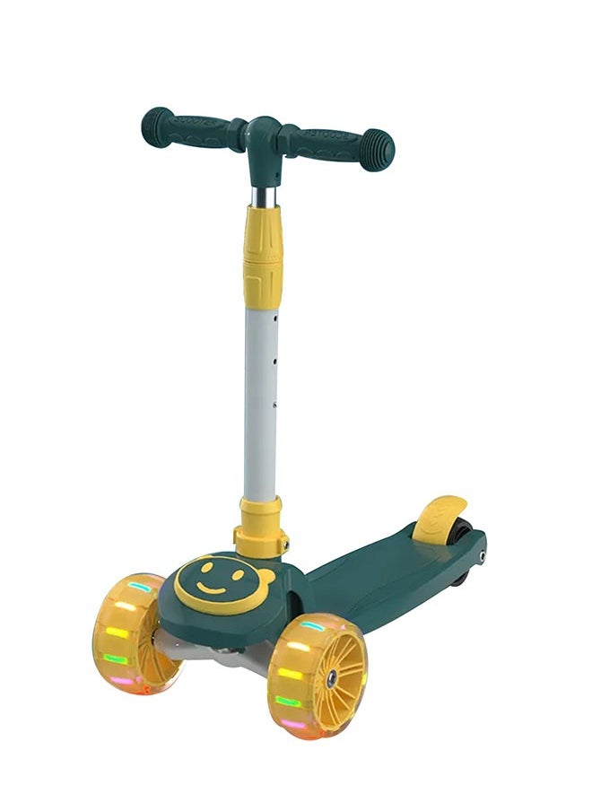 Scooter with LED Flashing Wheels Adjustable Height Foldable Scooter for Kids Outdoor Activities