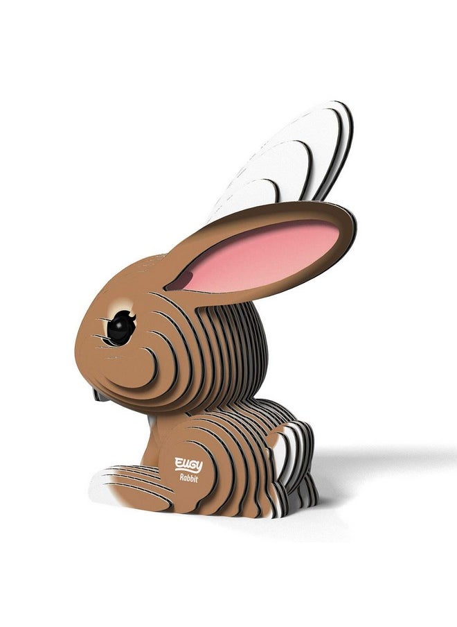 Eugy Rabbit 3D Puzzle, 39 Piece Eco-Friendly Educational Toy Puzzles for Boys, Girls & Kids Ages 6+