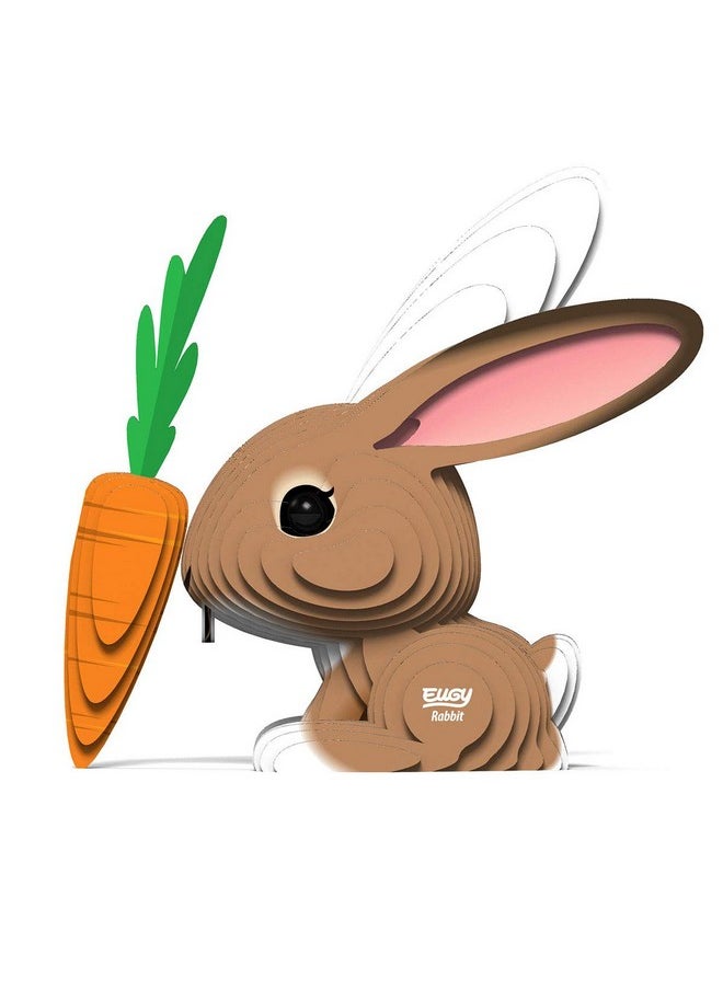 Eugy Rabbit 3D Puzzle, 39 Piece Eco-Friendly Educational Toy Puzzles for Boys, Girls & Kids Ages 6+