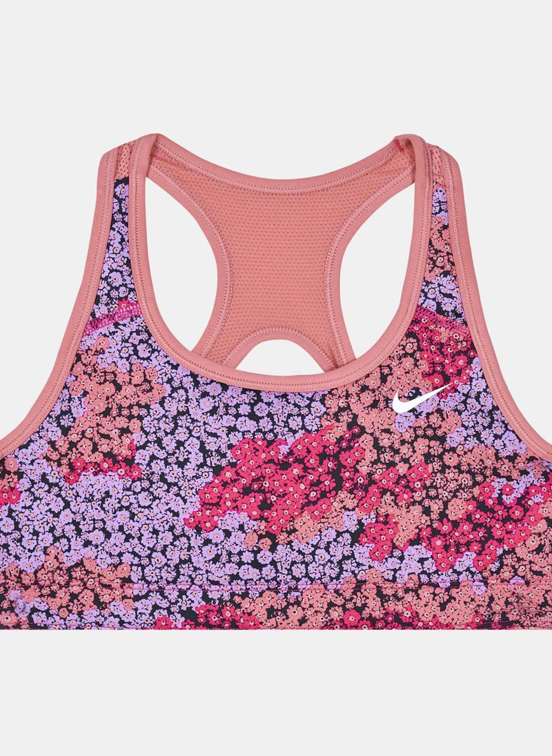 Kids' Swoosh Allover Print Reversible Sports Bra