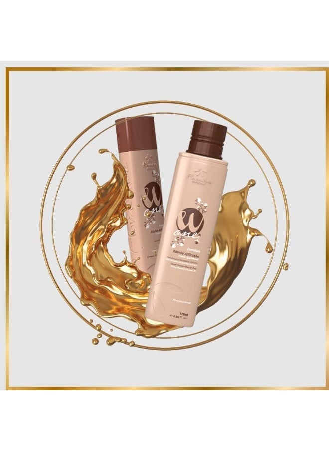 Floractive W One Nano Protein Hair Straightening Kit – 3-Step Smoothing System – 120ml x 3