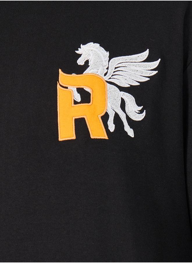 Embroidered Applique Oversized Streetwear T-Shirt