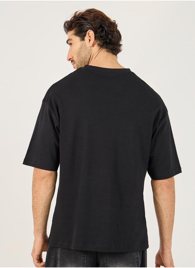 Embroidered Applique Oversized Streetwear T-Shirt
