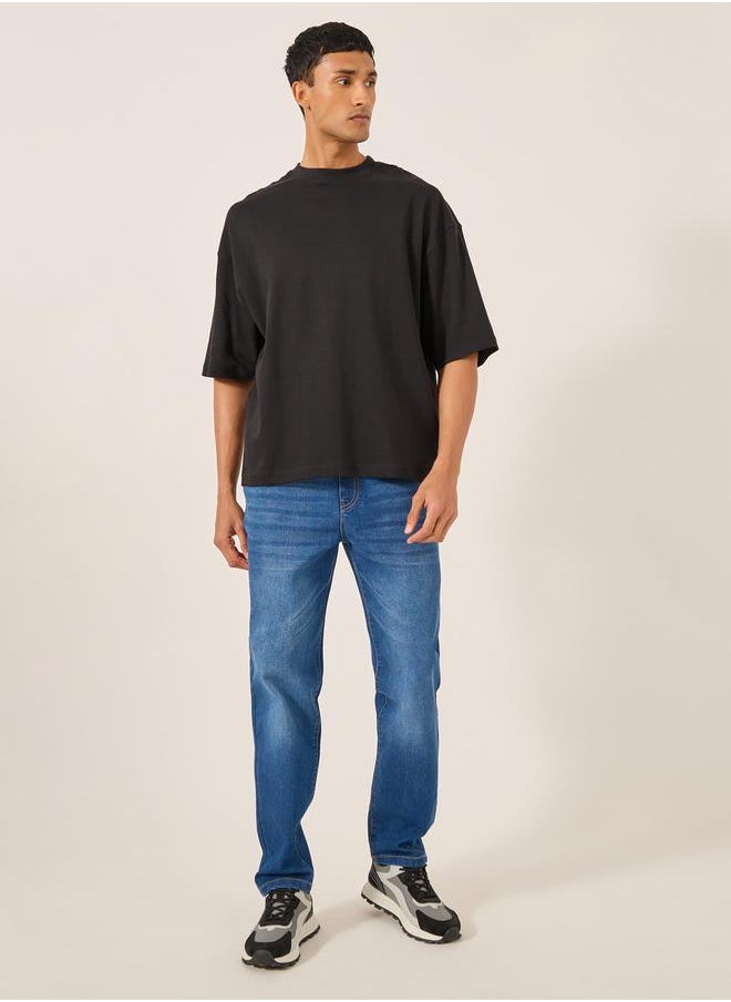 Graphic Print Round Neck Boxy Fit T-Shirt