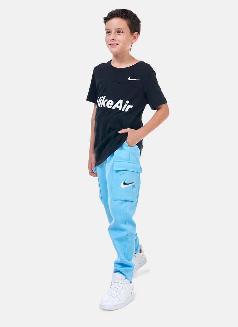 Kids' Sportswear Fleece Graphic Cargo Trousers
