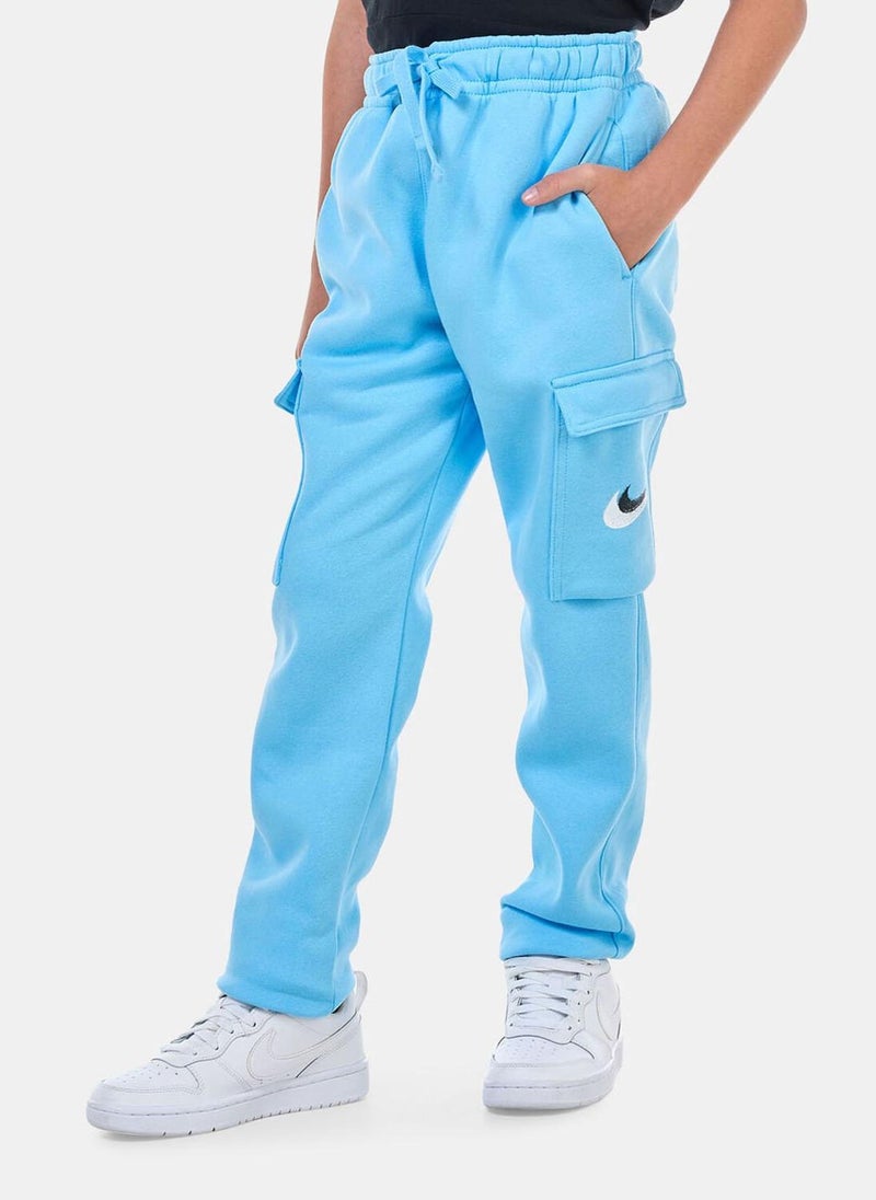 Kids' Sportswear Fleece Graphic Cargo Trousers