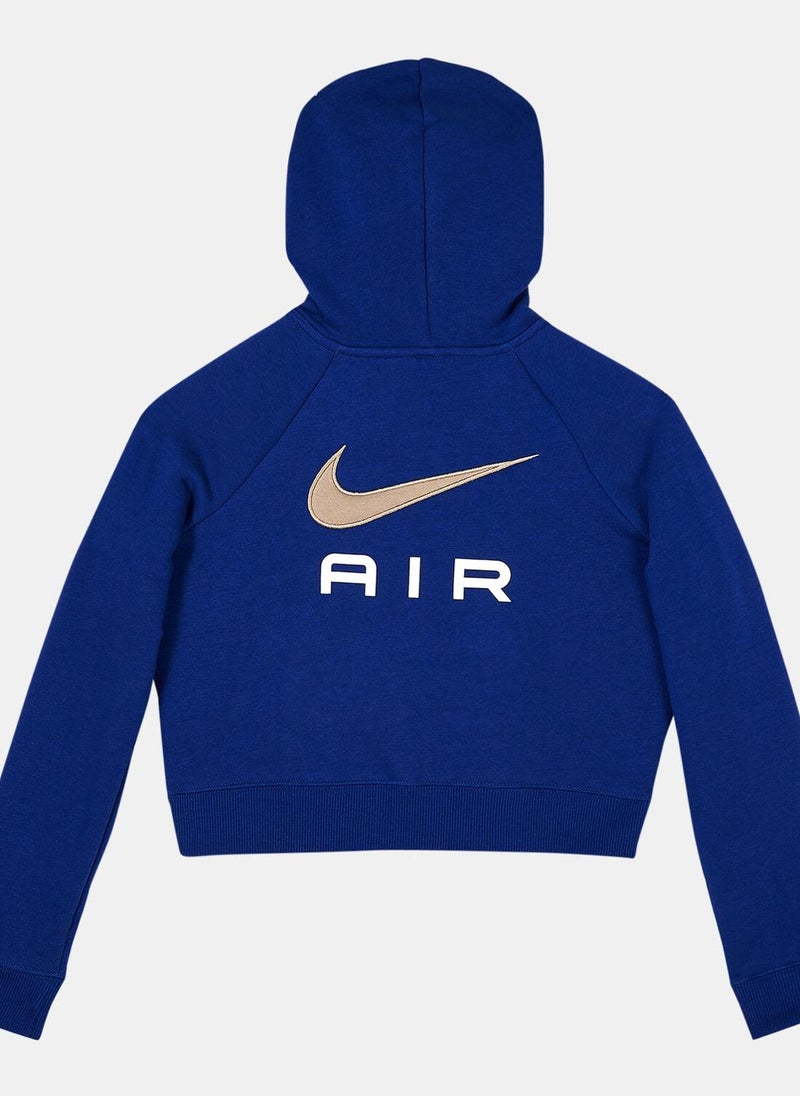Kids' Air French Terry Crop Hoodie (Older Kids)