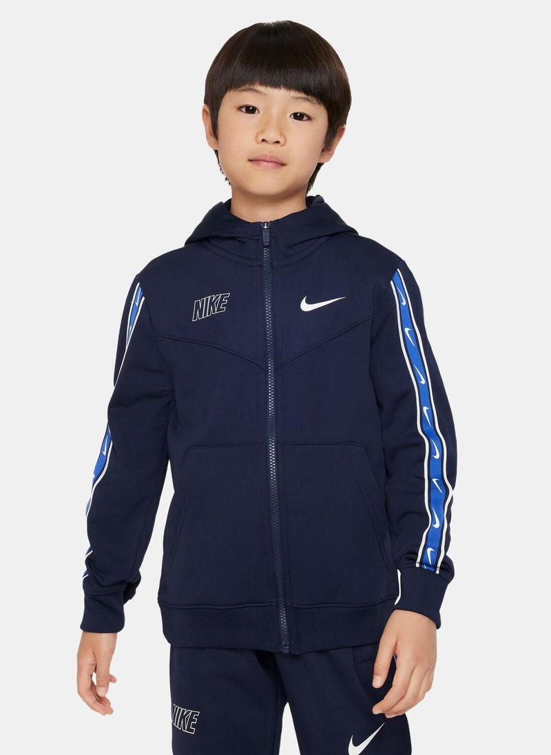 Kids' Sportswear Repeat Full-Zip Hoodie (Older Kids)