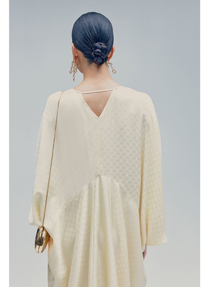 Satin Kaftan Dress