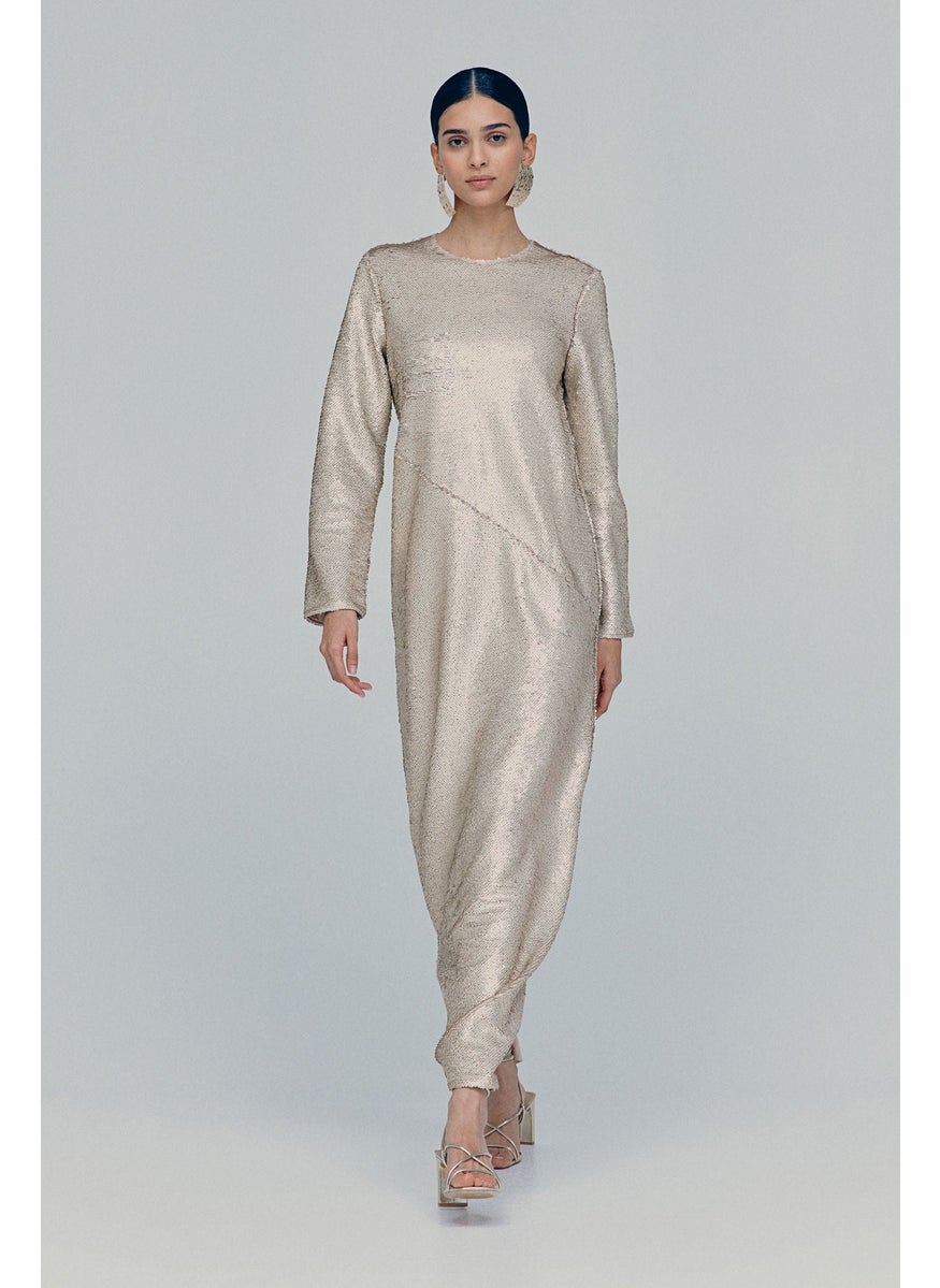 Sequin Long Sleeve Dress