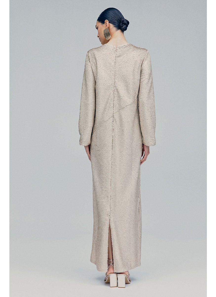 Sequin Long Sleeve Dress