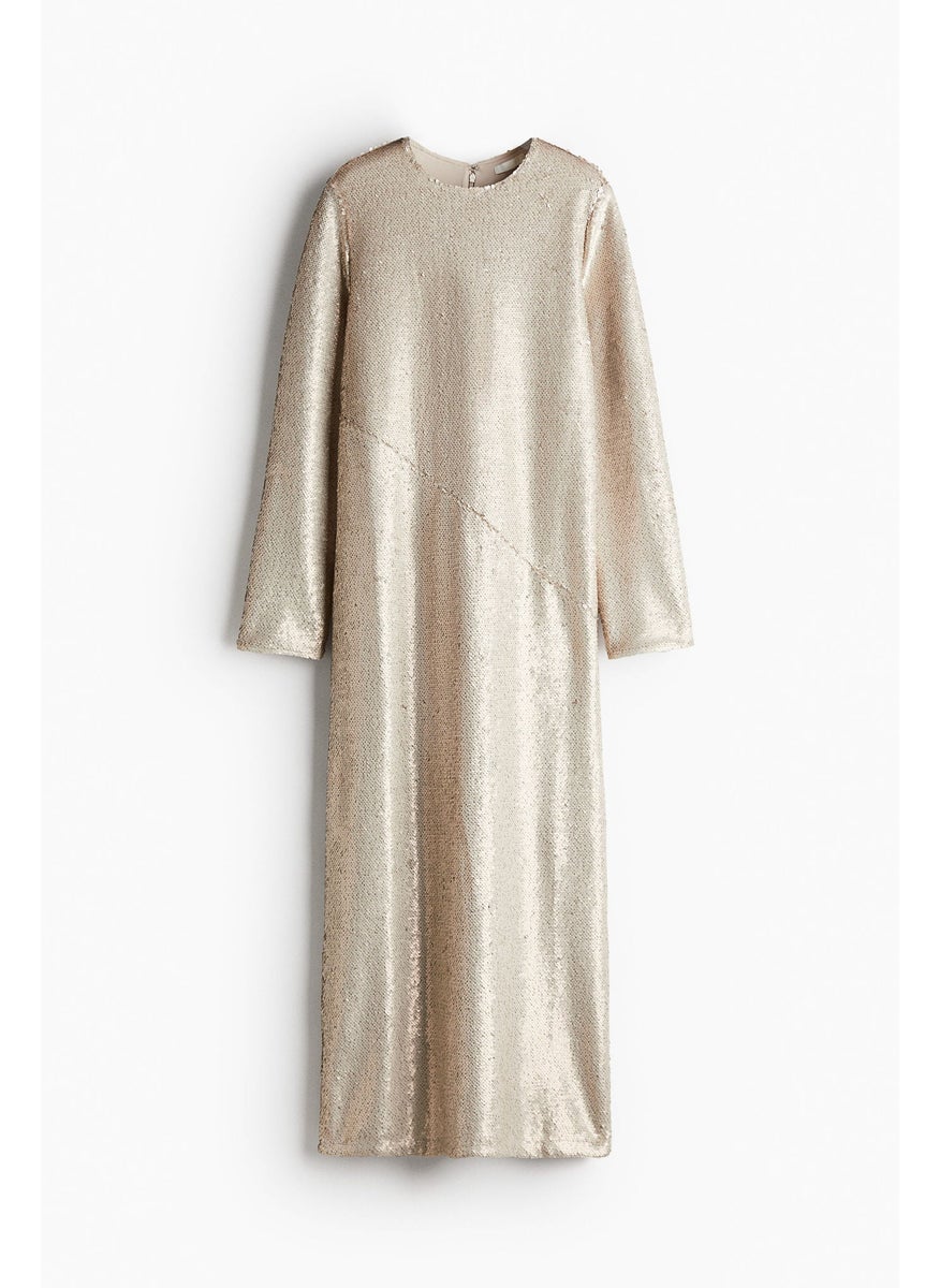 Sequin Long Sleeve Dress