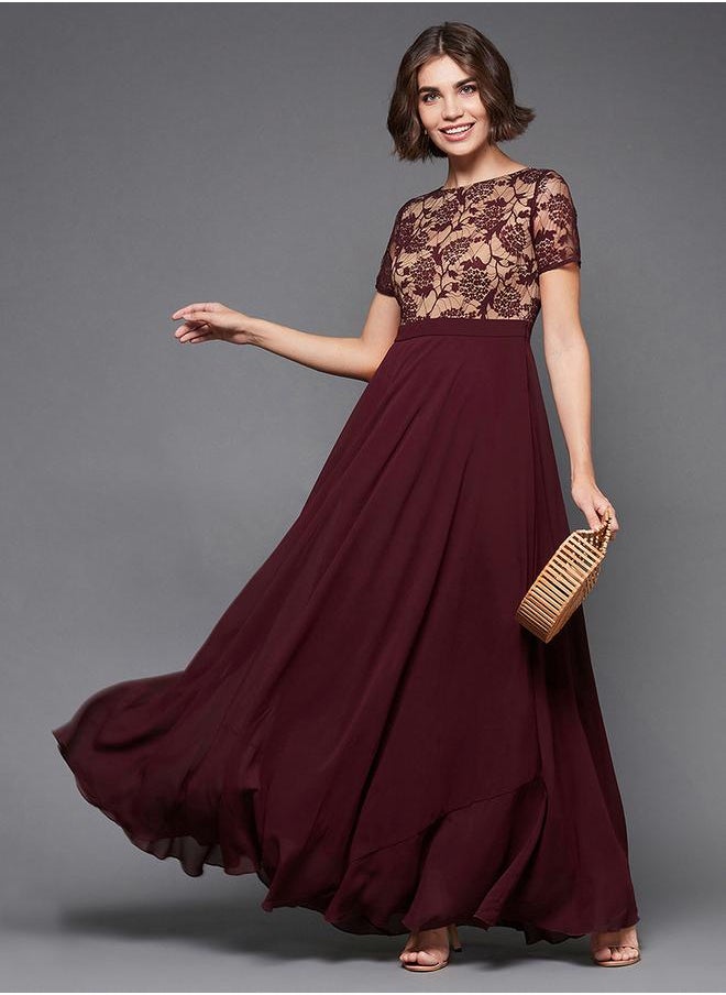 Lace Bodice Maxi Dress