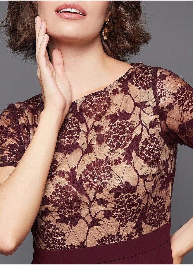 Lace Bodice Maxi Dress