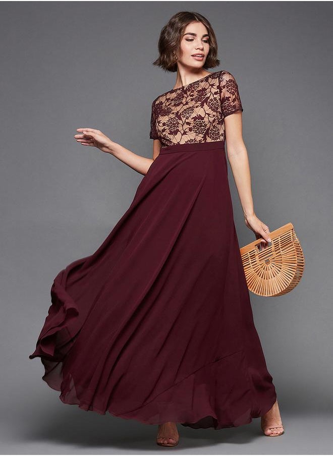 Lace Bodice Maxi Dress