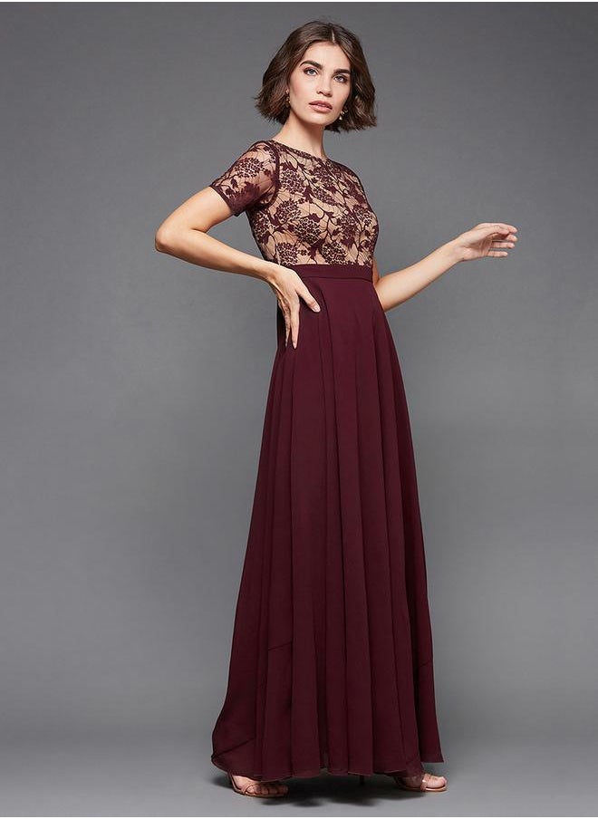 Lace Bodice Maxi Dress