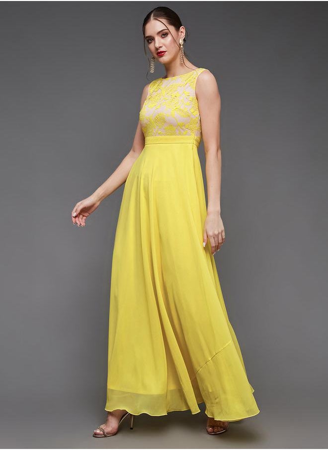 Yellow Chiffon Dress
