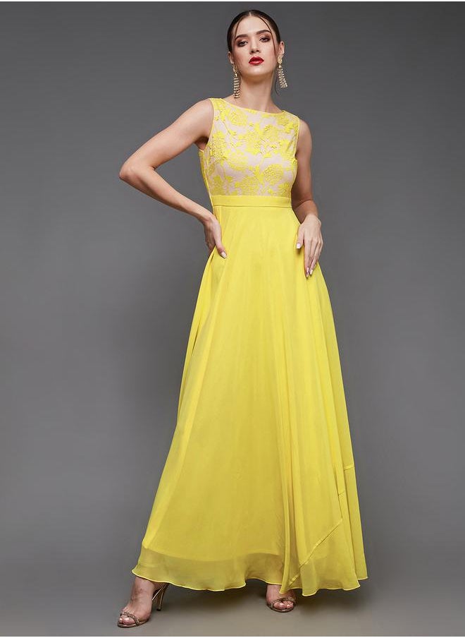 Yellow Chiffon Dress