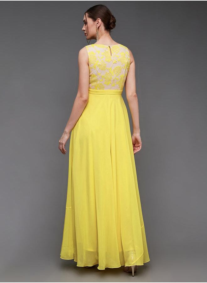 Yellow Chiffon Dress