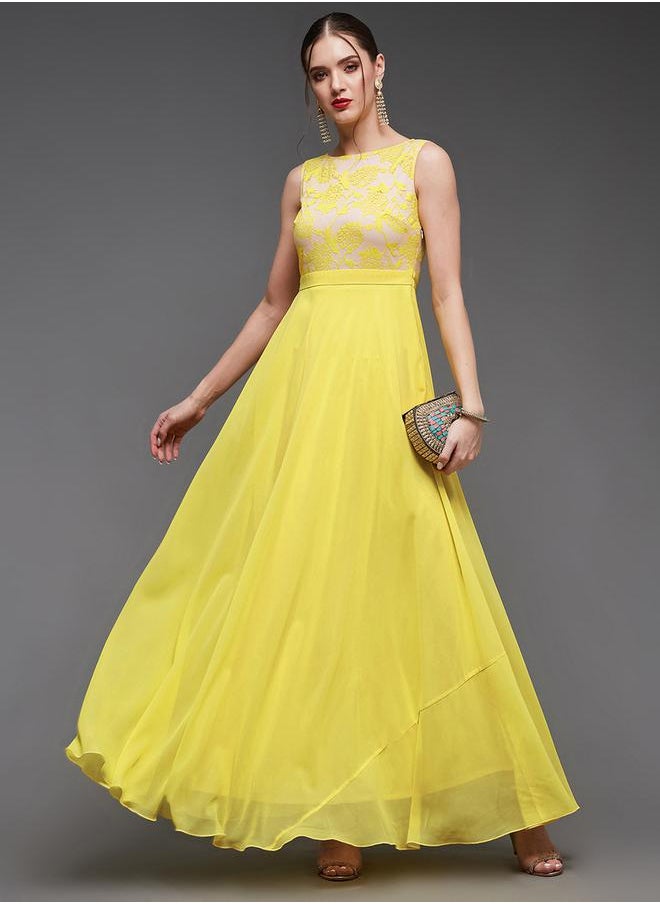 Yellow Chiffon Dress