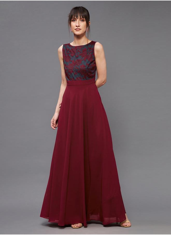 Floral Bodice Maxi Dress