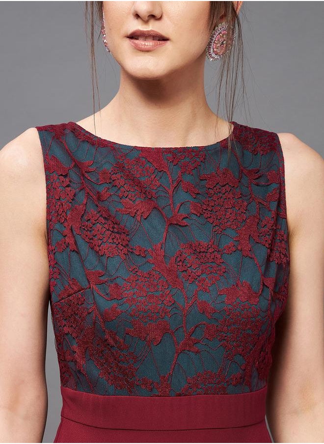Floral Bodice Maxi Dress