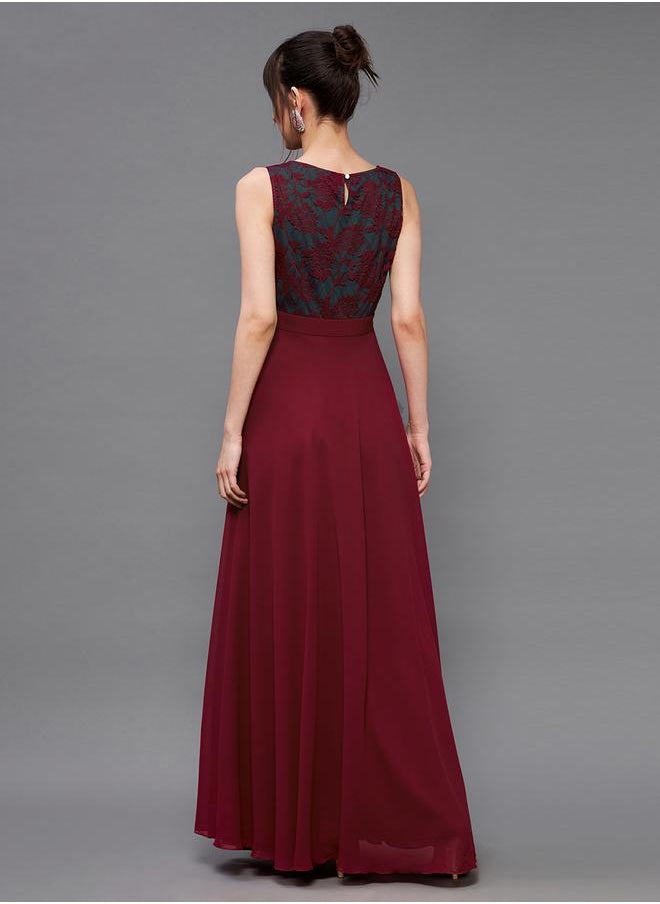 Floral Bodice Maxi Dress