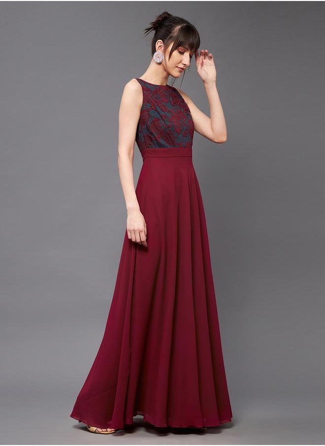 Floral Bodice Maxi Dress