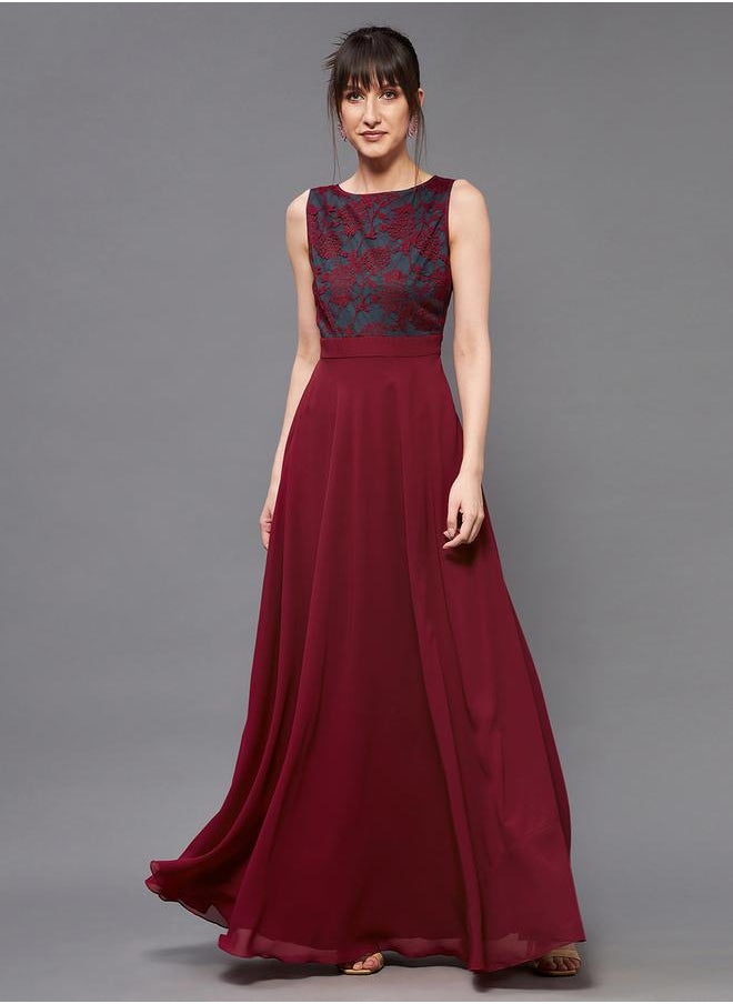 Floral Bodice Maxi Dress