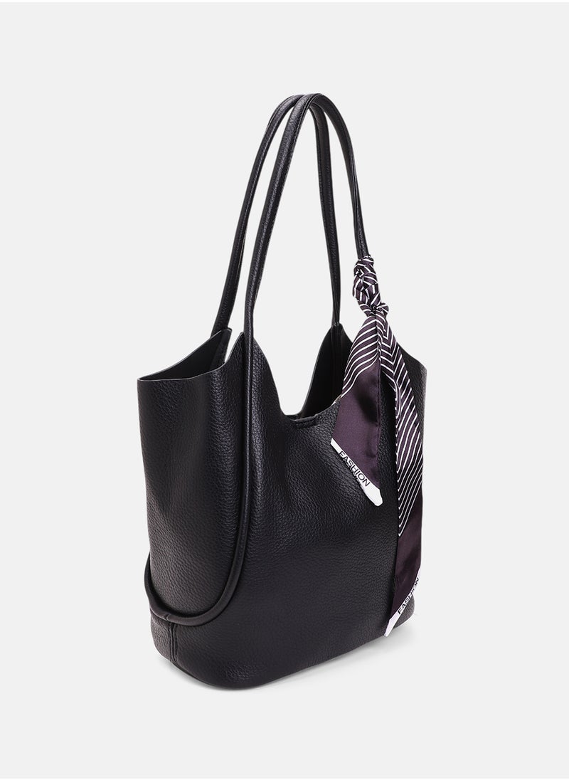 Women's The Metrograph  Tote Bag With Pouch - Onyx Black