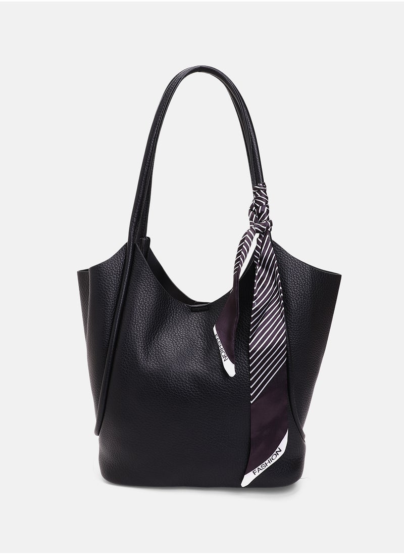 Women's The Metrograph  Tote Bag With Pouch - Onyx Black