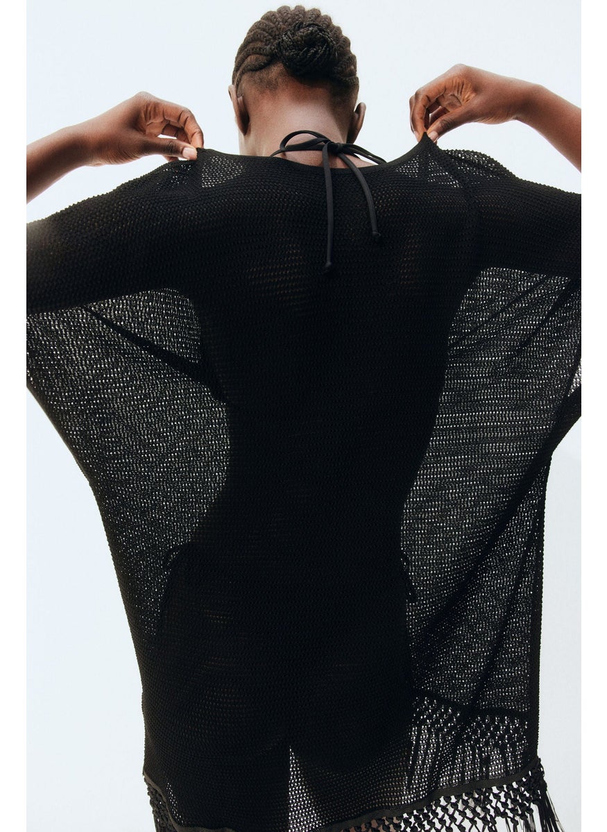 Hole-Knit Beach Kaftan