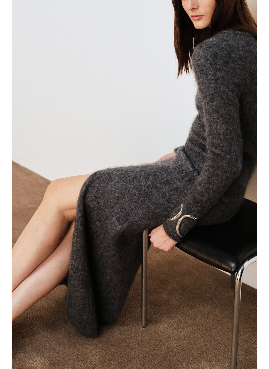 Mohair-Blend Knitted Dress