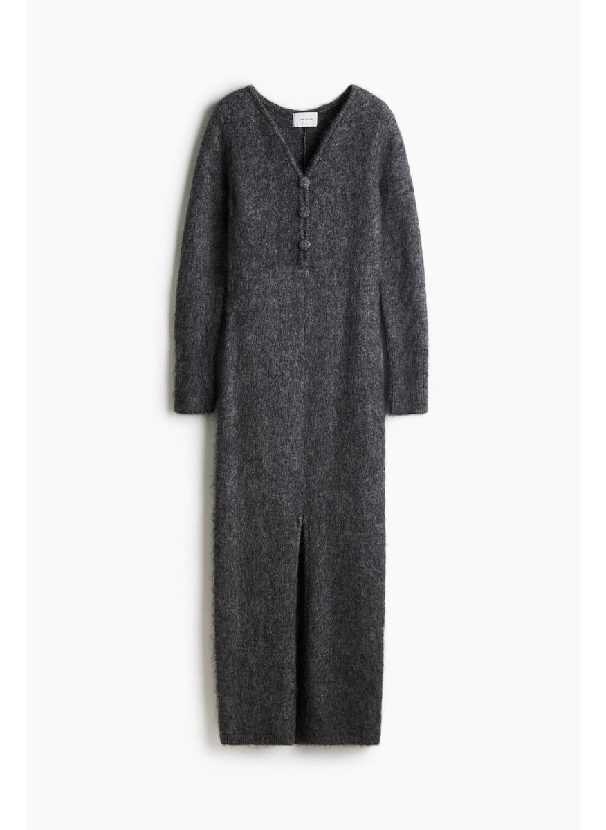 Mohair-Blend Knitted Dress