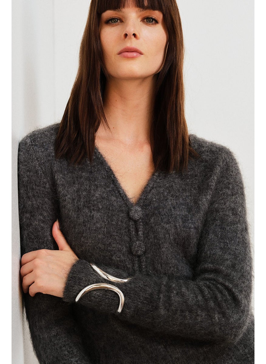 Mohair-Blend Knitted Dress