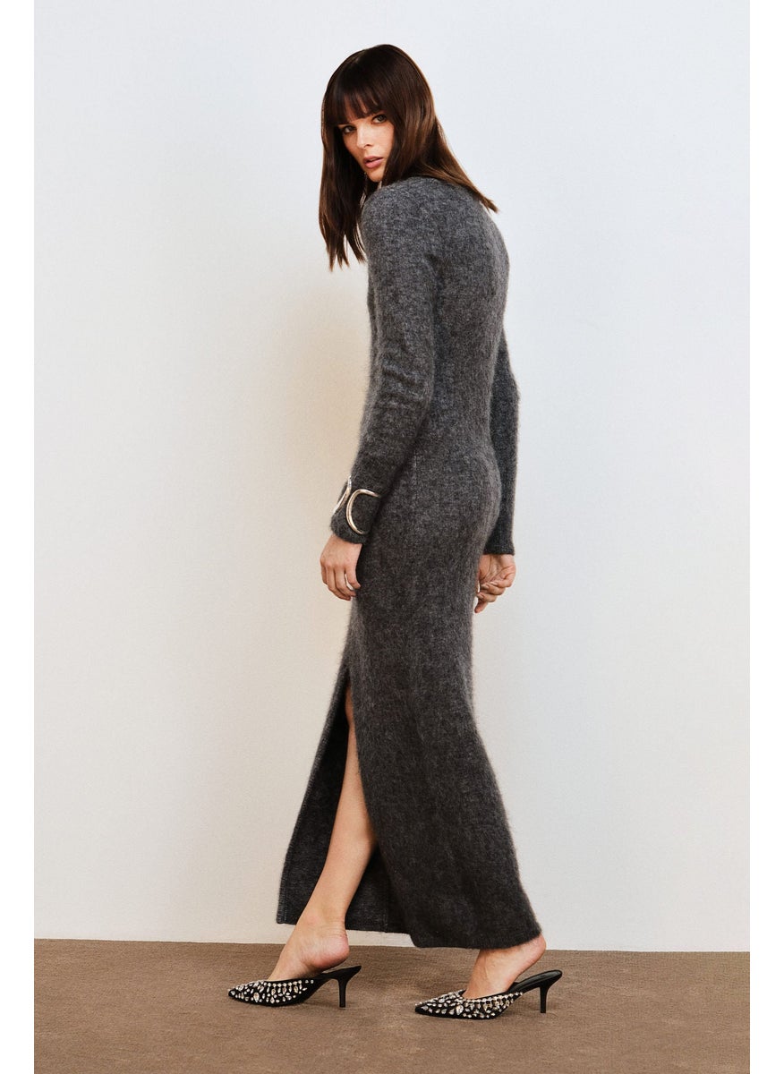 Mohair-Blend Knitted Dress