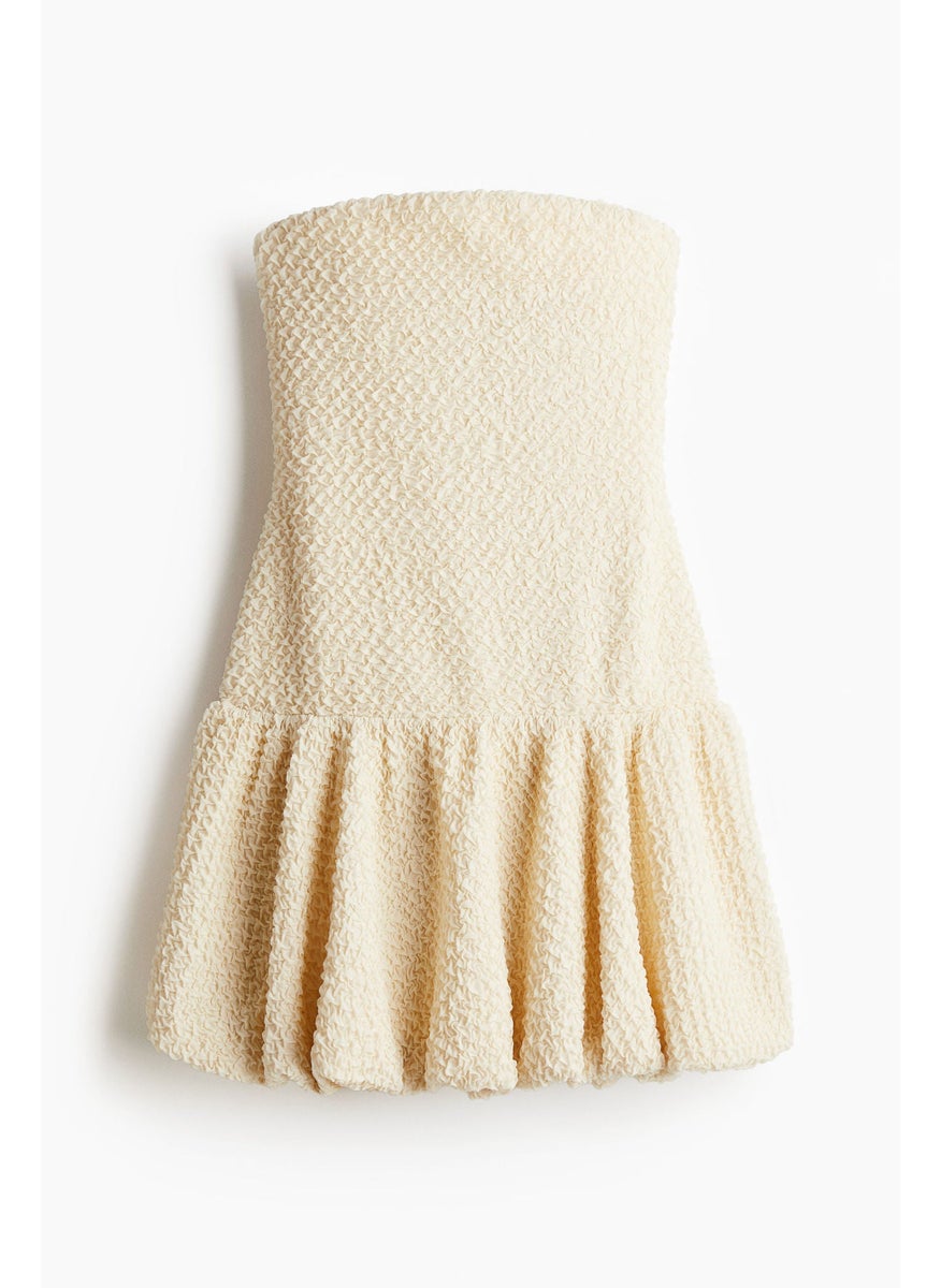 Bubble-Hem Bandeau Dress