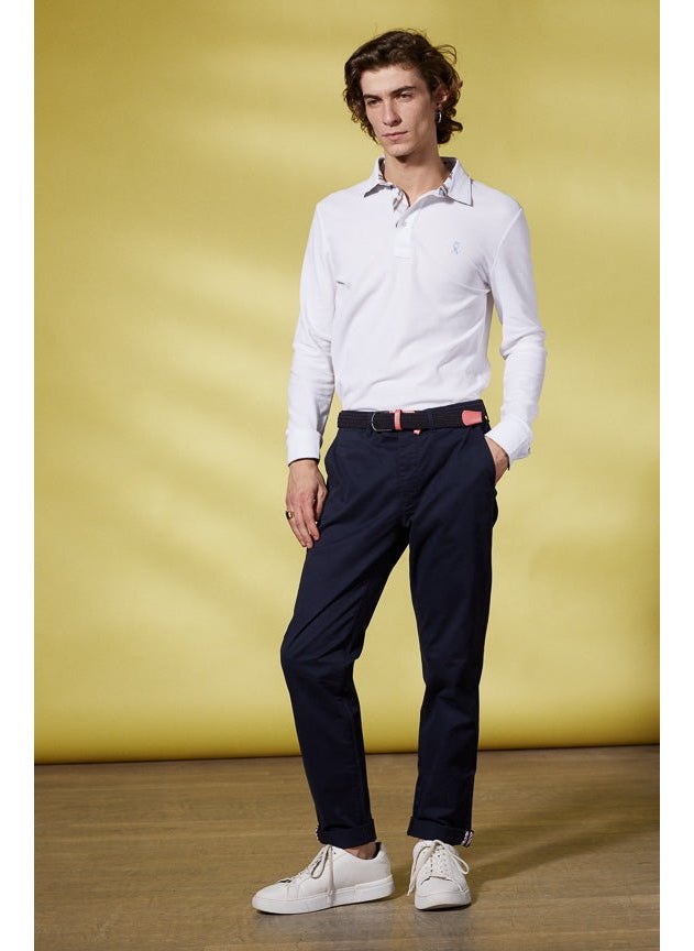 Lorenzo Dark Navy Chino Trousers