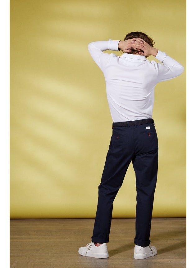 Lorenzo Dark Navy Chino Trousers