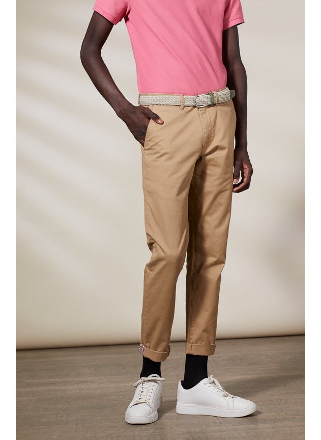 Lorenzo Ecru Chino Trousers