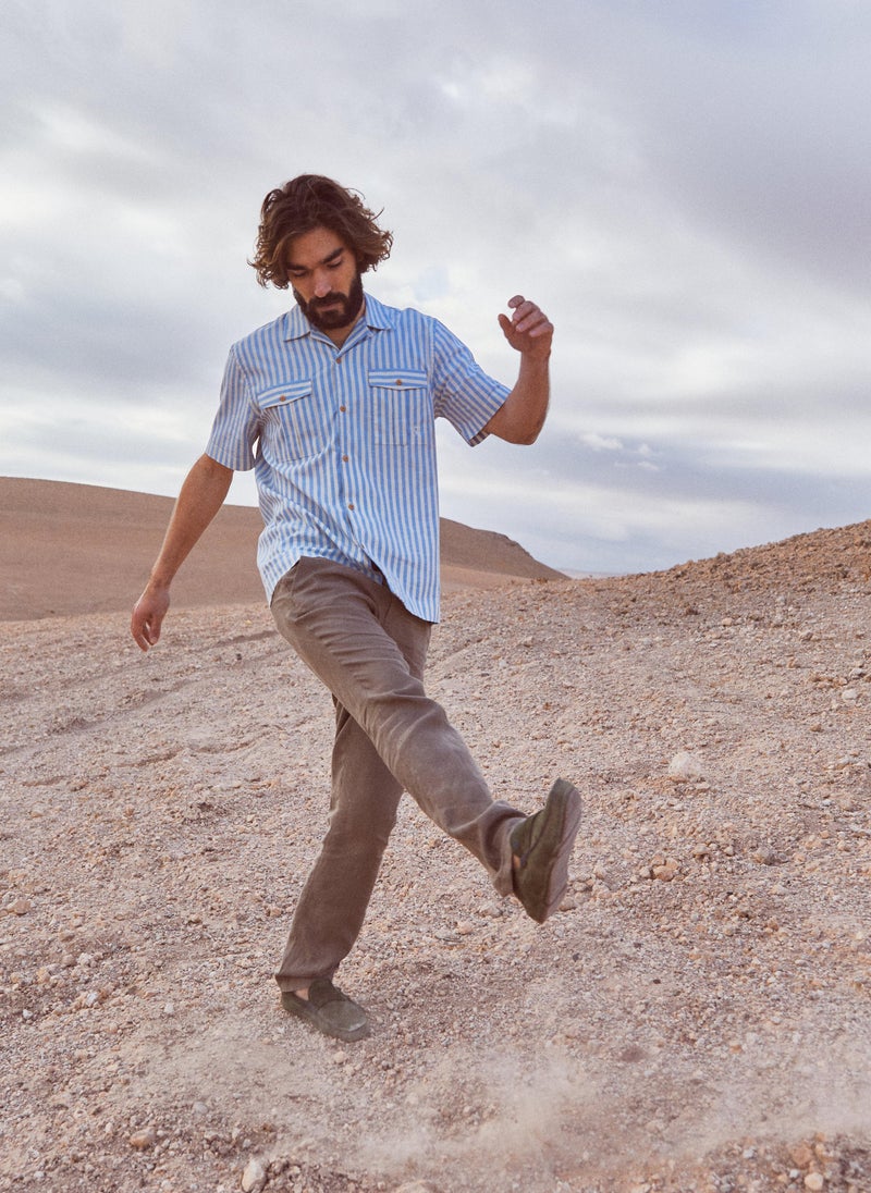 Ludo Taupe Linen Chino Trousers