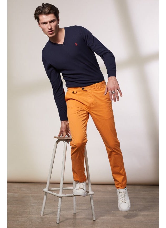 Lancelot Tangerine Chino Trousers
