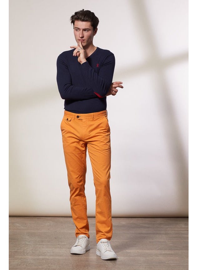 Lancelot Tangerine Chino Trousers