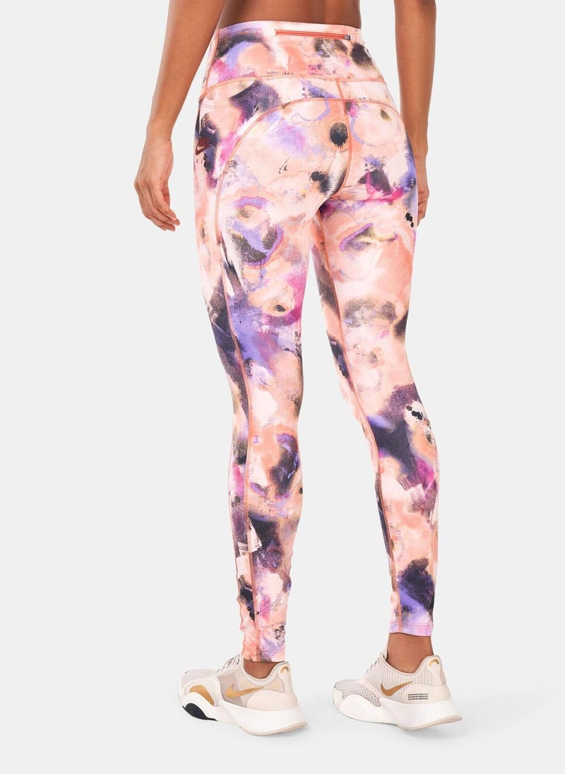 Women's Air Dri-FIT Mid-Rise 7/8 Printed Running Leggings