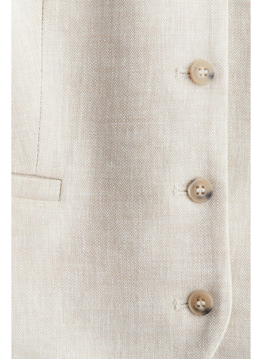 Linen-Blend Suit Waistcoat