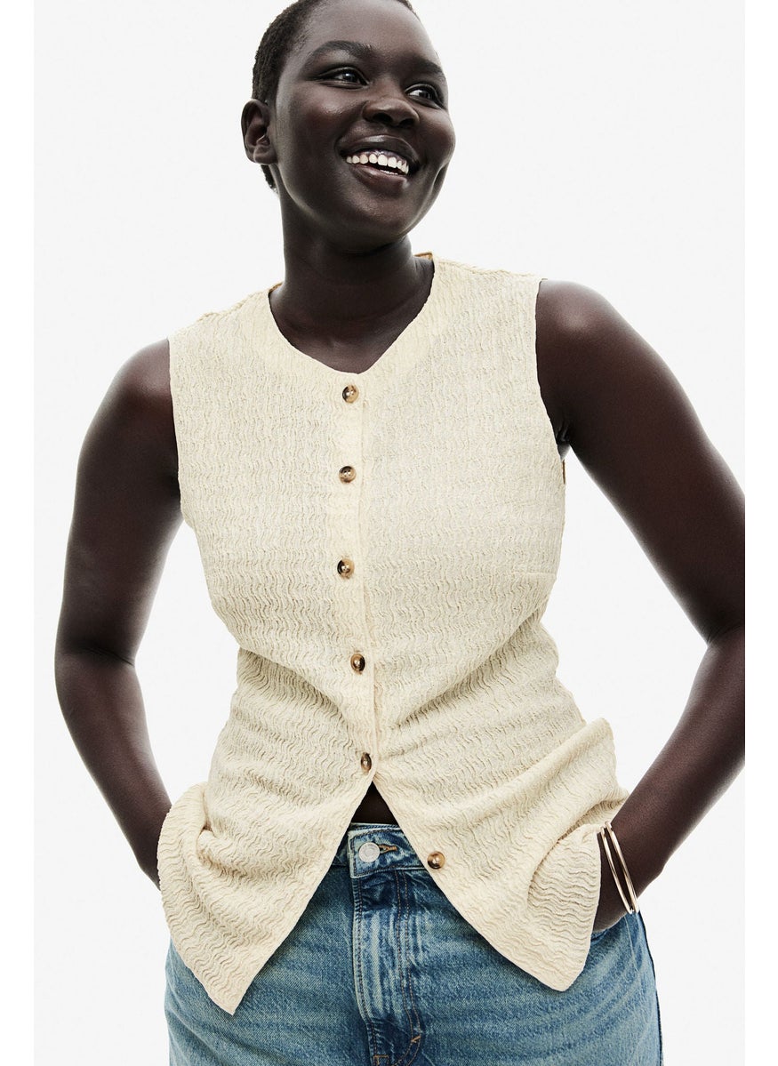 Textured Jersey Waistcoat