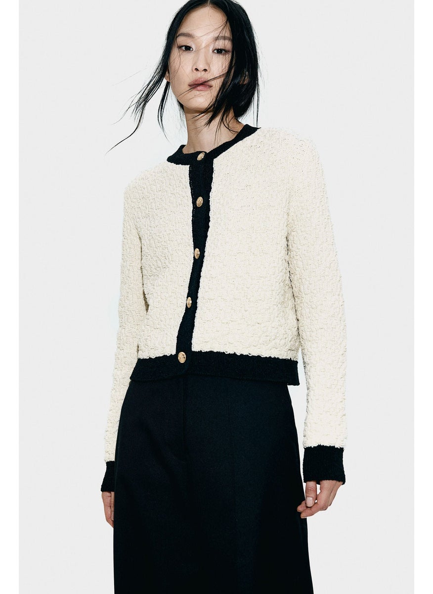 Textured-Knit Cardigan