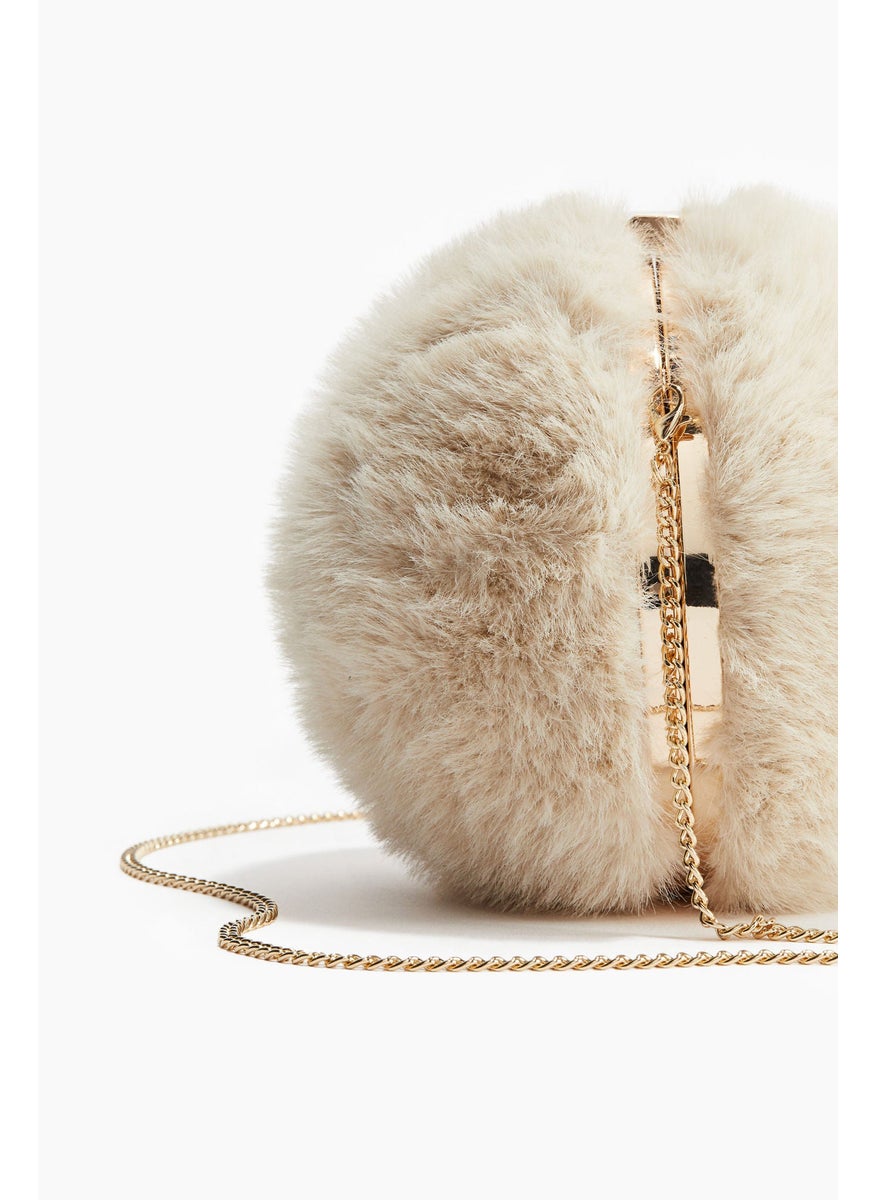 Fluffy Spherical Crossbody Bag