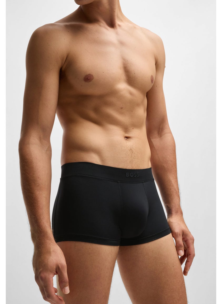 Stretch-jersey trunks with 3D logo